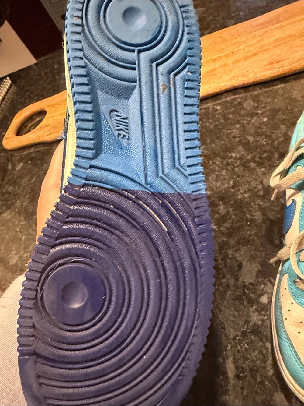 Nike Air Sneakers in Light Blue and White size 5.5 Youth Boys